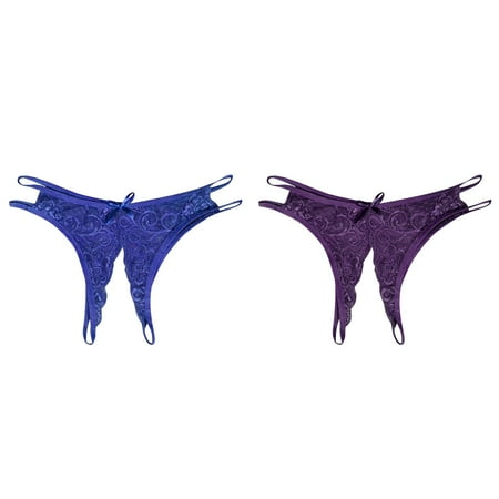 (2-Pack) 2025 New Womens Underwear Seamless Bikini Women Panties Plus Size Boxes Lace Underwear Half Back Ladies Panties Size 6 High Cut Covering Panties