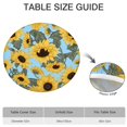 thumbnail image 6 of Round Tablecloth Botanical Tropical Flowers and Leaves Design, Waterproof Elastic Fitted Table Cover with Backing, 6 of 7