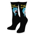 thumbnail image 3 of TeeHee Get Well Soon Signature Cotton Crew Socks for Women 3-Pack (Cat and Dog Dolphin), 3 of 5