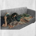 thumbnail image 6 of American Soft Flannel Fleece Blanket, New York City Street Scenery Liberty Statue and USA Flag Freedom Torch Illustration, Cozy Plush for Indoor and Outdoor Use, 60" x 80", Red Grey, by Ambesonne, 6 of 6