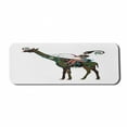 thumbnail image 1 of Folk Art Computer Mouse Pad, Abstract Design Woman Riding a Giraffe in Indigenous Clothes, Rectangle Non-Slip Rubber Mousepad Large, 31" x 12" Gaming Size, Multicolor, by Ambesonne, 1 of 2