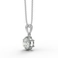 thumbnail image 2 of 2 Ctw Round Moissanite Diamond 925 Sterling Silver Solitaire Women Pendant Necklace, 2 of 3