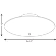 thumbnail image 2 of 14-1/2" Round Glass Three-Light Close-to-Ceiling, 2 of 2