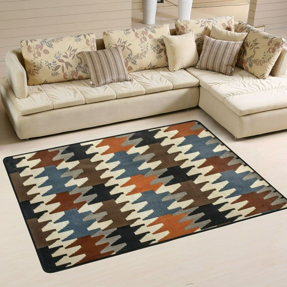 Area Rugs 36"x24" Indoor Non-Slip Wear Resistant Floor Mats Soft Large Carpets for Living Room, Bedroom, Home Decor Washable Rug Houndstooth Pattern