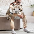 thumbnail image 7 of Hirioo Cute Alpaca in Daze for Men's Pajama Sets 2 Piece Pjs Men's Long-Sleeved Pajama Set Button Down Sleepwear,S-XXL-Medium, 7 of 7