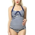 thumbnail image 3 of Glow & Grow Maternity Women's UPF 50+ One Piece Halter Swimsuit, 3 of 4