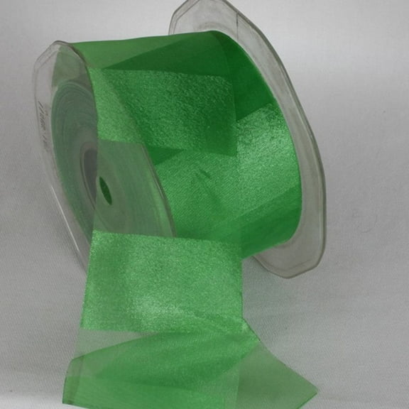 The Ribbon People Green Sheer Striped Craft Ribbon 2" x 55 Yards