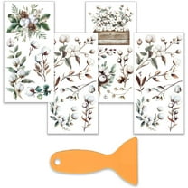 4pcs/Set Cotton Flower Rub on Transfers