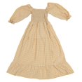 thumbnail image 1 of 1 pieza de vestido a cuadros para mujer, vestido de cuello cuadrado, vestido de verano, vestido de cintura elástica HOMEMAXS MX11625445, 1 of 6