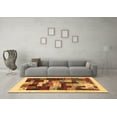 thumbnail image 3 of Ahgly Company Indoor Round Abstract Brown Contemporary Area Rugs, 3' Round, 3 of 4