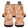thumbnail image 5 of HUISEFOR Hippie Flower Car Seat Cover Set Breathable Non Slip Front and Back Seat Covers Protectors Elastic Car Accessories Comfortable Universal Fit for Most Cars SUVs, 5 of 6