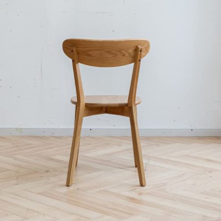 Dining Chair Set of 1, Patio Dining Chair Home Leisure Chair Solid Wood Side Chair with High Backrest, Backrest Chair Ergonomic Reading Chair Comfy Study Chair for Bistro Cafe Restaurant Kitchen, Oak