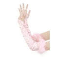 thumbnail image 6 of Women's Satin Hooked Finger Gloves Feather Cuffs Fingerness Costplay Sleeves for Christmas Dance 1920s Party Pink, 6 of 7