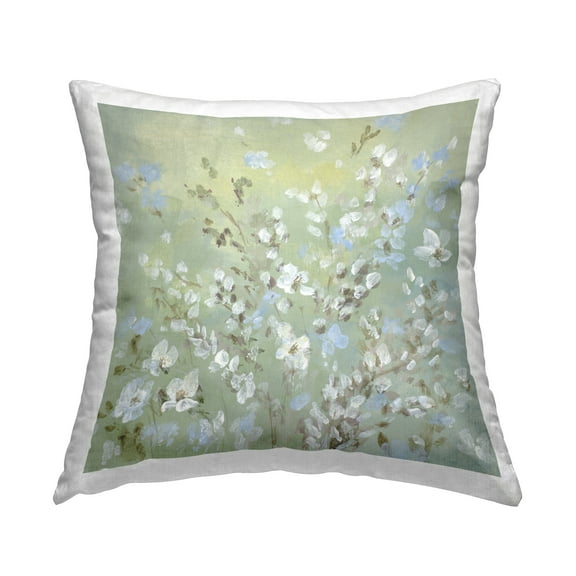 Stupell Industries Wispy Willow Florals Decorative Printed Throw Pillow Design by Lanie Loreth.