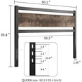 thumbnail image 4 of ZXNYH Headboard Only Wooden Headboard with Metal Slats Sturdy Rustic Headboard Easy Assembly, Twin XL/Queen/King (Queen), 4 of 7