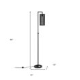 thumbnail image 4 of HomeRoots 69" Black Reading Floor Lamp With Black Drum Shade, 4 of 9