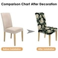 thumbnail image 7 of Floral Print Dining Chair Covers Set of 4 Lovely Tropical Flower and Leaves Pattern Washable Polyester Stretch Slipcovers Removable Seat Protector for Rustic Decor, 7 of 7
