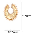 thumbnail image 2 of Sunsoul by Touchstone Indian bollywood diamante faux pearls filigree designer jewelry earrings in antique gold tone, 2 of 6
