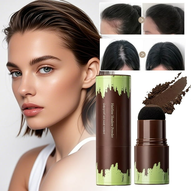 Polvo para el cabello unisex para cubrir el cabello blanco, adecuado para cabello escaso, resistente al agua, de larga duración y con efecto de relleno de color.