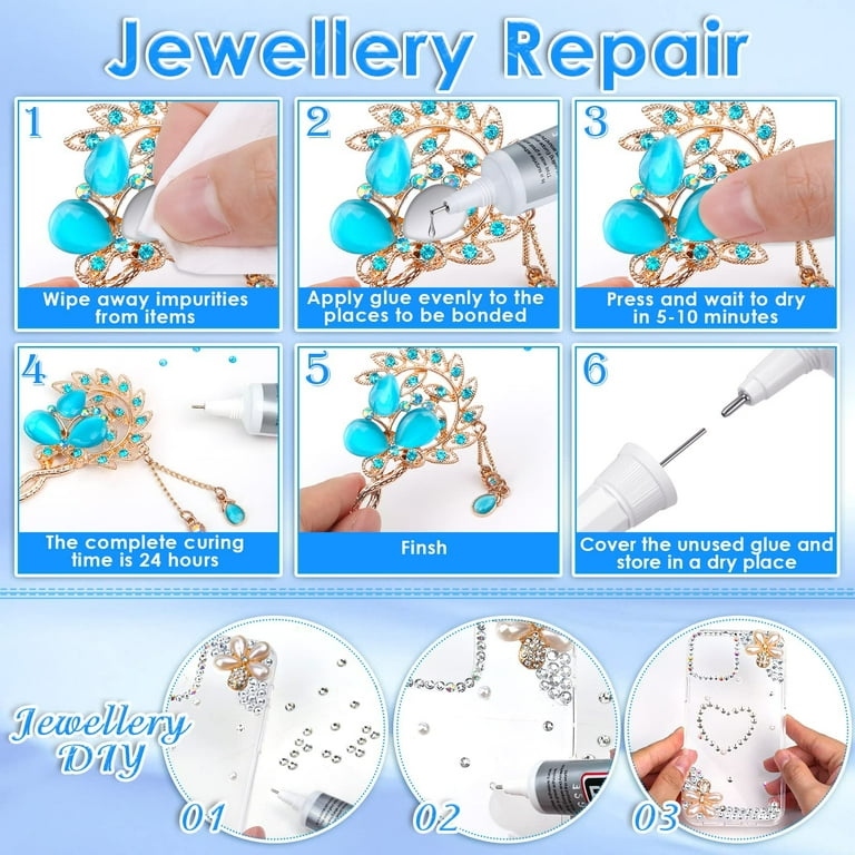 2pcs x 110ML B7000 Rhinestone Glue Clear, Upgrade B7000 Glue Multi-Function  Adhesive Jewelry Glue for Jewelry Repair, Metal Stone Crafts, Fabric