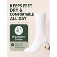 thumbnail image 5 of Comfello Diabetic Socks Crew for Men & Women – 6 Pairs of Non-Binding Moisture-Wicking Neuropathy Socks, 5 of 8