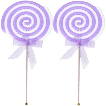 

NUOLUX 2pcs Large Simulation Lollipop Props Photography Props Fake Lollipop Model