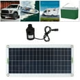 thumbnail image 4 of Qiilu 800L Per Hour Solar Powered Water Pump Kit 30W Solar Panel 19W Water Pump For RV Greenhouse Camping, 4 of 8