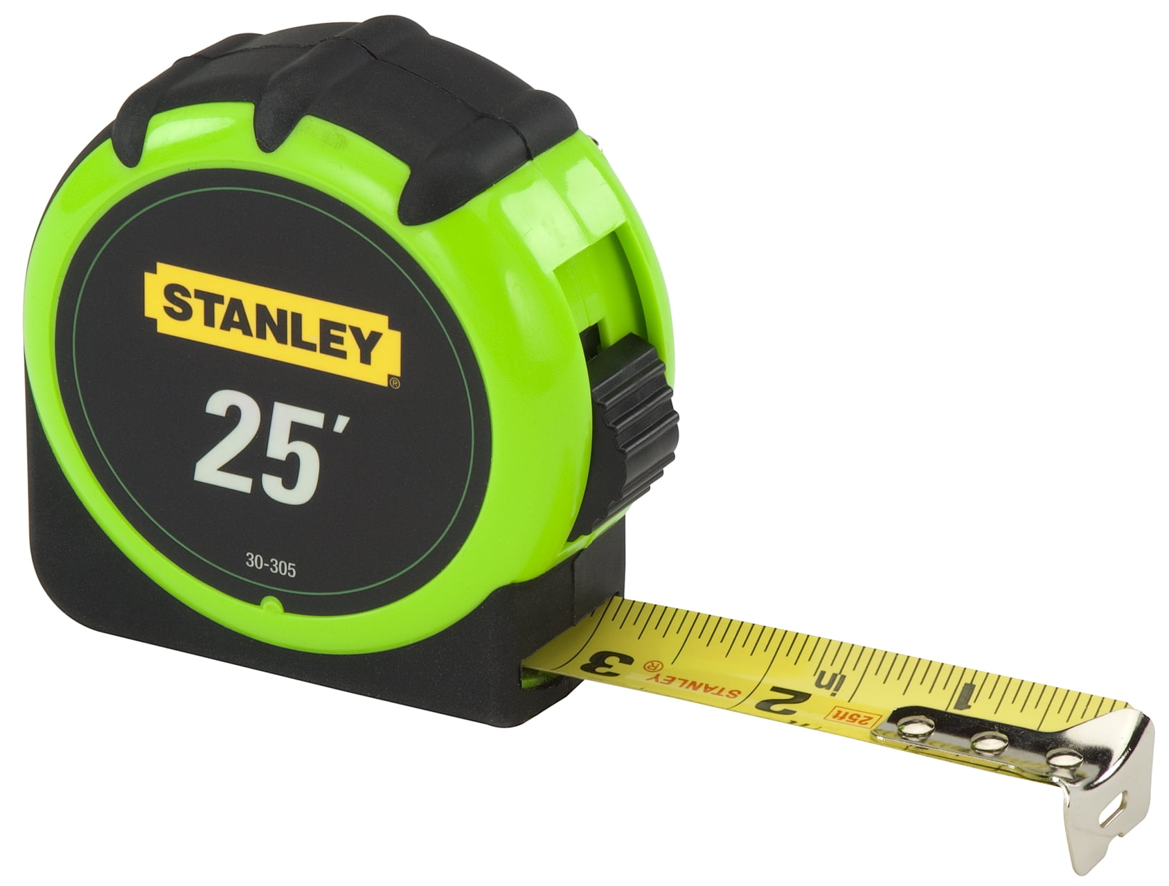 STANLEY Tape Measure,1 In x 25 ft,Yellow,In./Ft. 30-454