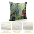 thumbnail image 5 of Animal Throw Pillow Covers Cardinal Sparrow Robin Bird with Mistletoe Holly Plant Pine Cone Decorative Home Sofa Pillow Cases Cushion Cover, 5 of 5