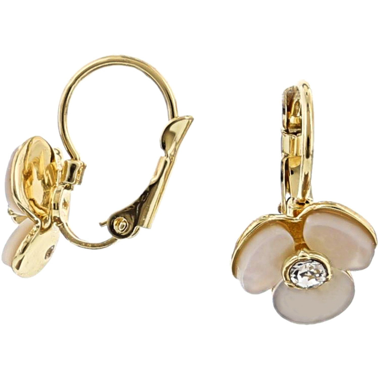 kate spade disco pansy leverback earrings