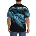 thumbnail image 6 of Picia Ocean Turtle Men's Linen Shirts Short Sleeve Cuban Beach Shirts Casual Shirts Button Down Shirt for Men Beach Summer Wedding Shirt-Small, 6 of 7