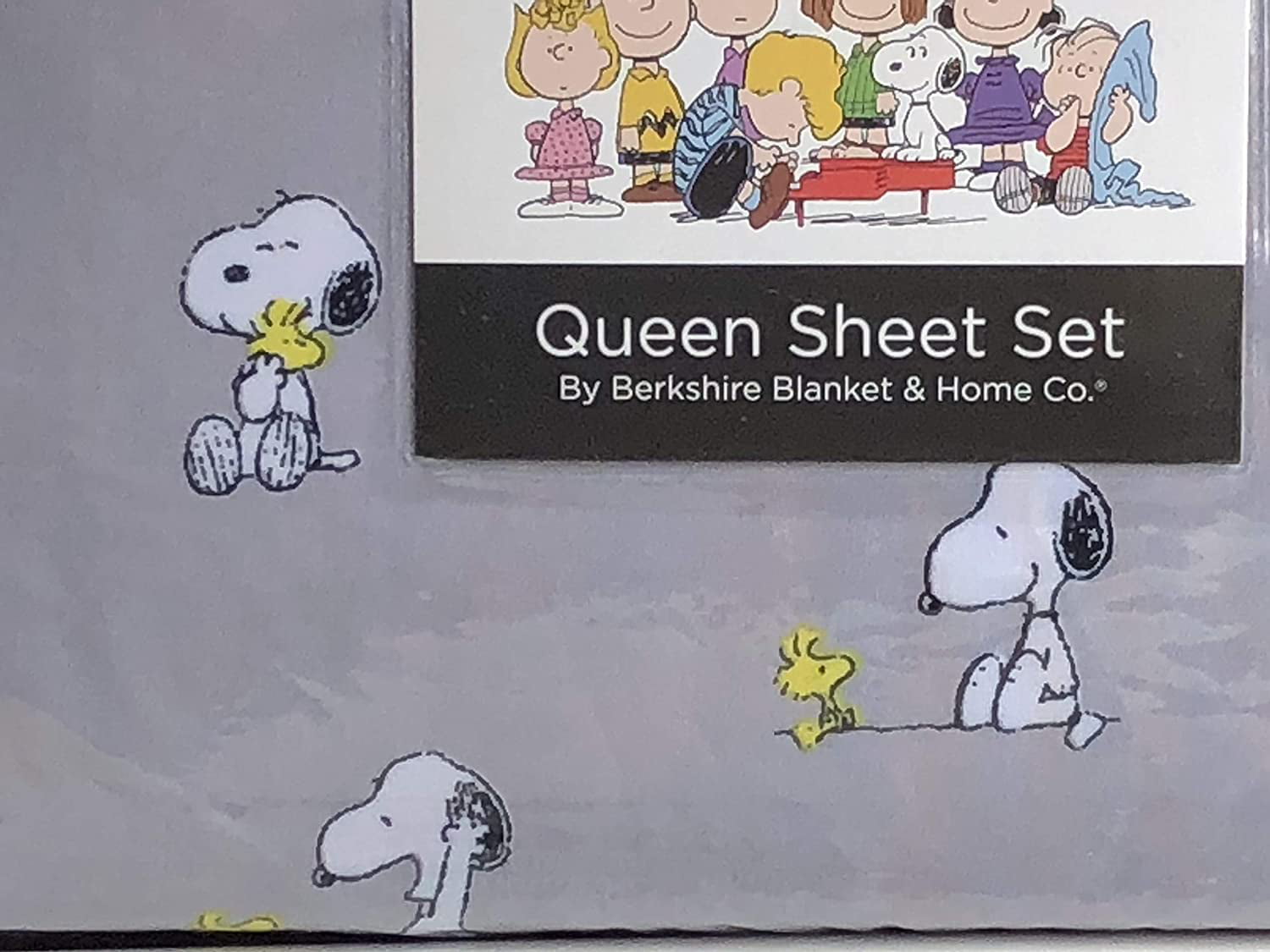 Queen Size Sheet Set Berkshire Peanuts Snoopy Woodstock Sheet Set