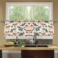 thumbnail image 4 of Yayeee Kitchen Curtains Set of 2 Light Filtering 57"x36" Over Sink Window Panels, Orange Christmas Gift Pattern, 4 of 7