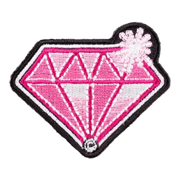 Sparkling Pink Diamond Patch, Fun Ladies Patches