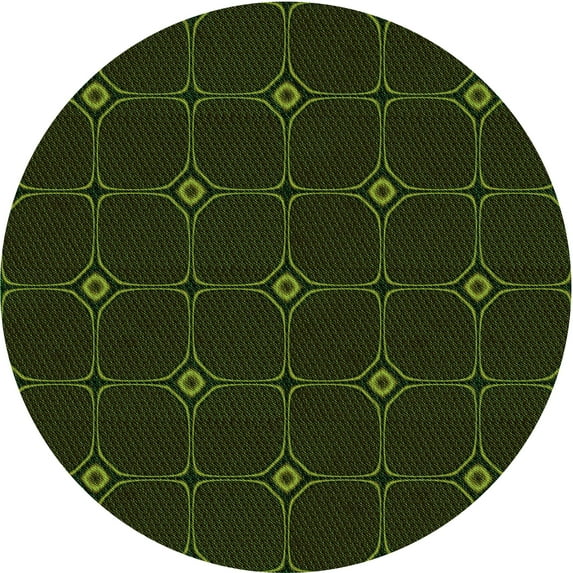 Ahgly Company Machine Washable Indoor Round Transitional Midnight Gray Area Rugs, 7' Round