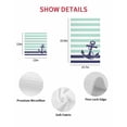 thumbnail image 7 of Anchor Aqua Kitchen Dish Towels for Drying Dishes Set of 2, Modern Navy Blue White Striped Nautical Waffle Weave Microfiber Hand Tea Bathroom Towels Quick Dry & Absorbent Towel 15.7x23.6, 7 of 7