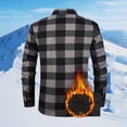thumbnail image 4 of Breezora Men's Warm Flannel Shirt with Brushed Fleece Lining Cold Weather Plaid Long Sleeve Top for Autumn and Winter XXL Size Grey, 4 of 5
