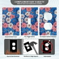 thumbnail image 3 of Yayeee Duplex Wall Plate 1-Gang 4.5"x2.7" Home Receptacle Light Switch Decorative Outlet Cover, Pink Flowers Pattern, 3 of 7