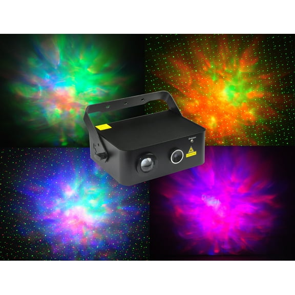 Jacmui Laser Sky Star 200mw Red Green Laser LED Stage Light, Waterwave Effection, DJ Disco Lighting