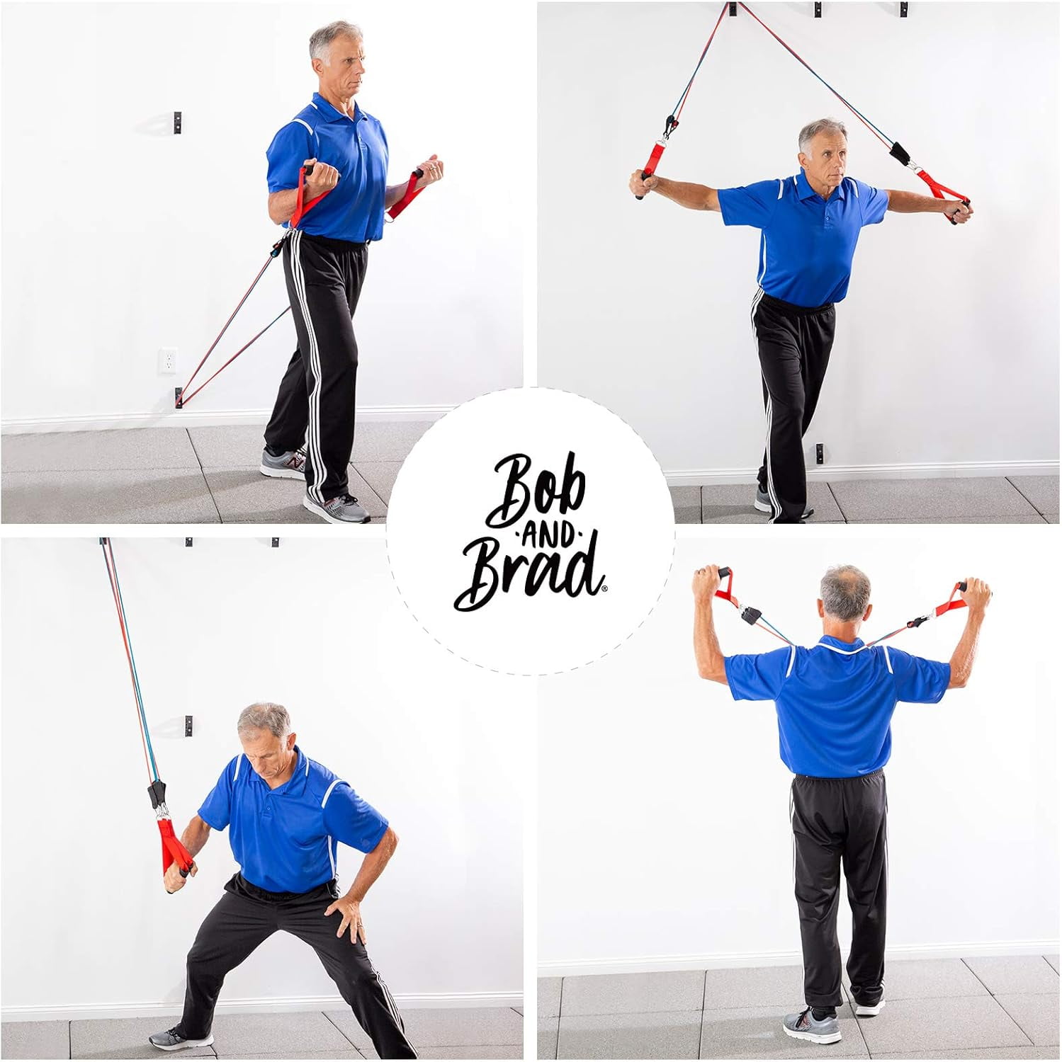 Bob and Brad Resistance Bands Set for Workout Stackable Up to 150 lbs, Handles and Carry Case for Strength, Yoga, Gym