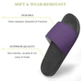 thumbnail image 3 of GZHJMY Stylish Slides for Women Men, Purple Solid Color Soft Flexible Slip-on Sandals Slippers, 3 of 7