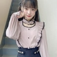 thumbnail image 4 of Kawaii Women Shirts Lolita Y2K Cute Japanese Style Blouse Elegant Long Sleeve Sweet Tops Casual Office Ladies Aesthetic Shirt, 4 of 6