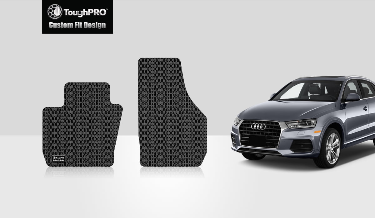 ToughPRO AUDI Q3 Two Front Mats All Weather Heavy Duty Black