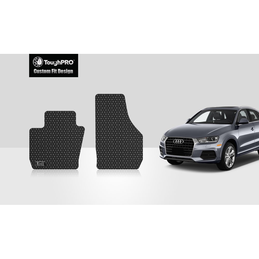 ToughPRO AUDI Q3 Two Front Mats All Weather Heavy Duty Black