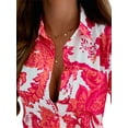 thumbnail image 3 of DYMADE Women Plus Size Casual Button Printing Soft Long Sleeve Blouse Top, 3 of 4