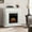 White, variant on KISSAIR Electric Fireplace Mantel Wooden Surround Firebox, Free Standing Fireplace, with Remote Control, Adjustable LED Flame, 750W/1500W -White