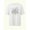 thumbnail image 5 of Tequila Margarita Lover Shirt 'Save Water Drink Margs' Loose And Oversized Printed Summer Short Sleeve Round Neck Women's Top T-Shirt Graphic Tees Women Tops, 5 of 6
