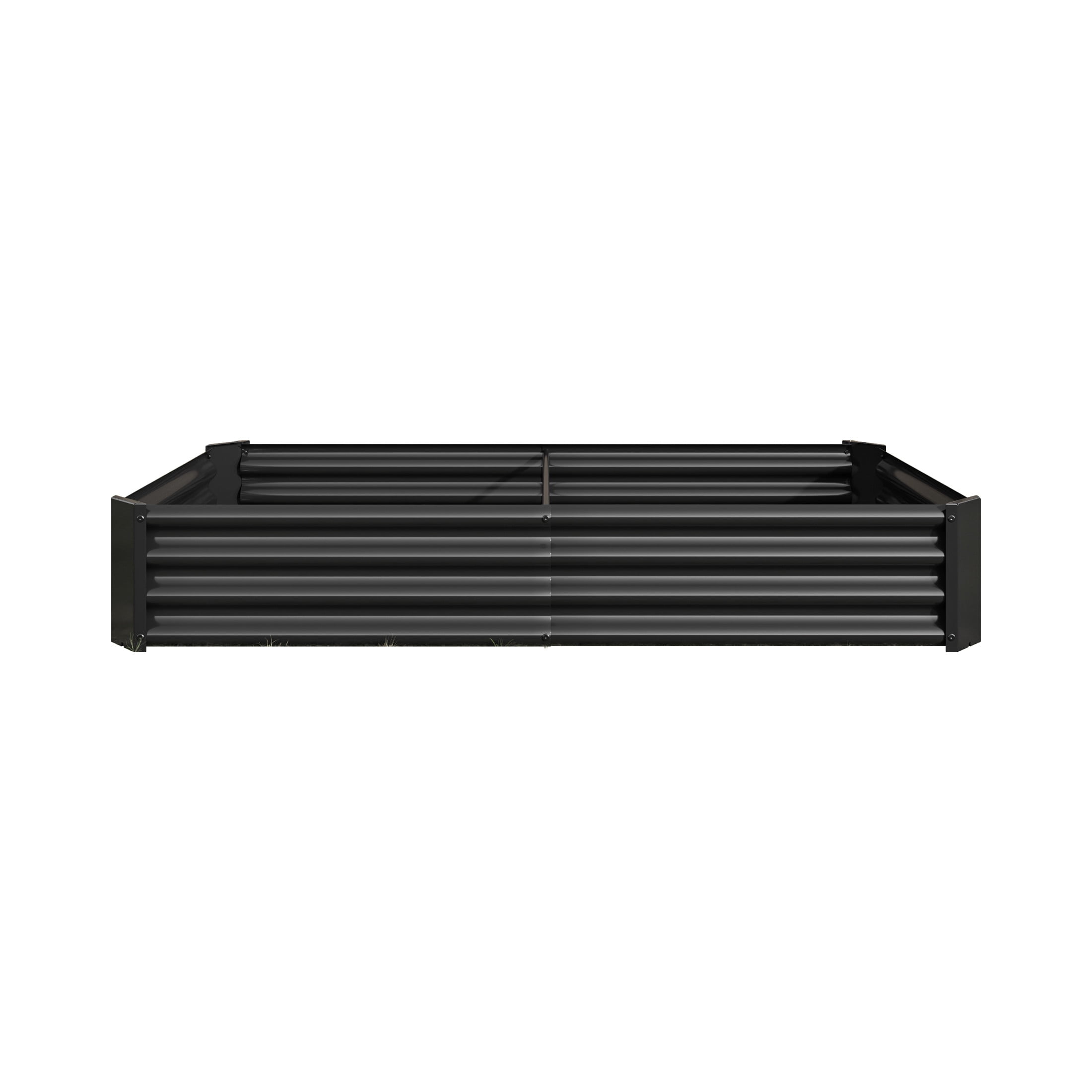 Elio Outdoor Metal 6×3×x1ft Raised Garden Bed, 6FT Planter Box, Rust-Resistant, Open Bottom, Sturdy Design for Vegetables, Flowers, Herbs, Black