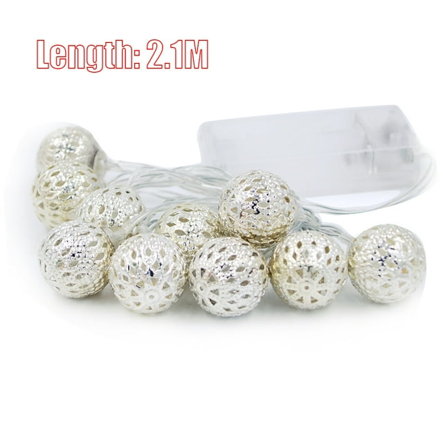 Decorative String Lights 20 LED Metal Ball Light for Christmas Holiday Party Home Garden Decoration
