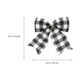 thumbnail image 3 of Tineasur Black and White Plaid Bow Ornaments for Christmas Tree Decoration, Reusable and Holiday Decor, 3 of 5